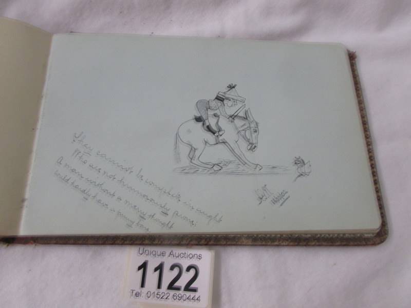 A circa 1901/10 autograph book with many sketches and paintings. - Image 9 of 11