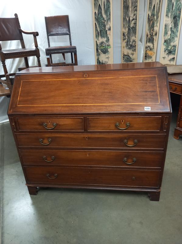 A large Victorian mahogany Bureau.