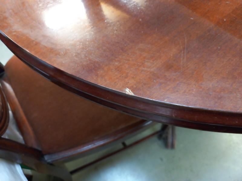 A late 20th century dining table. COLLECT ONLY. - Image 5 of 5