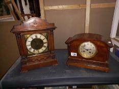 2 Edwardian clocks, working but both need attention