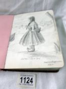 A circa 1910/15 autograph book with many sketches and paintings.