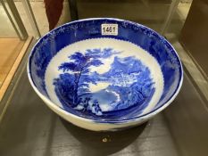 19th Century Royal Staffordshire Jenny Lind blue and white bowl