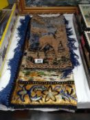 2 tapestries, a Tiger and a Stag and Deer.