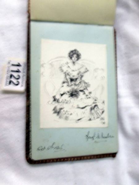 A circa 1901/10 autograph book with many sketches and paintings. - Image 11 of 11
