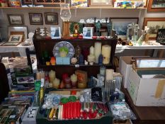 A large selection of candles