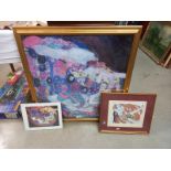 2 Gustav Klint 'The Virgin' prints & Leon Bakst dancer print