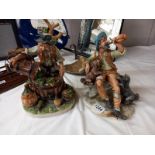 2 Capodimonte style tramp figures. Collect Only.