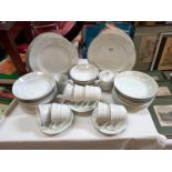 A Platinum Rose, fine china by Japan dinner service. Collect Only.