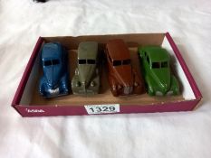 4 1940's Dinky American cars, Chrysler, Buick, Packard, Studebaker.