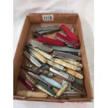 In excess of 30 vintage pocket knives and two letter openers.