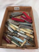 In excess of 30 vintage pocket knives and two letter openers.