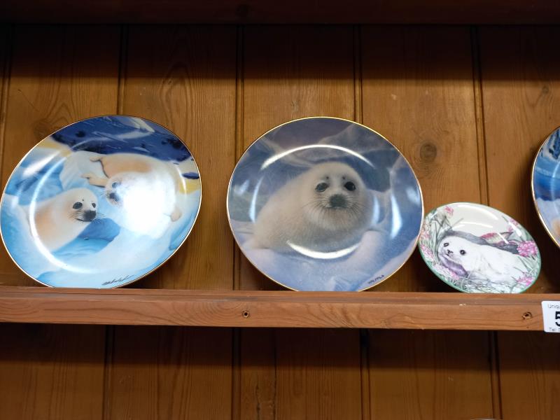 A collection of seal related items including 6 x Franklin mint limited edition porcelain plates, - Image 2 of 7