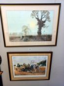 A framed & glazed limited edition print by Peter Goodhall & a framed & glazed print by Coulson
