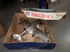 A Wen Mac P-63 King cobra model airplane.