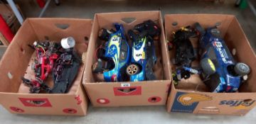 3 boxes of radio control cars. Collect Only.