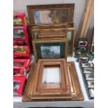 A good selection of Antique style gilt picture frames various sizes.