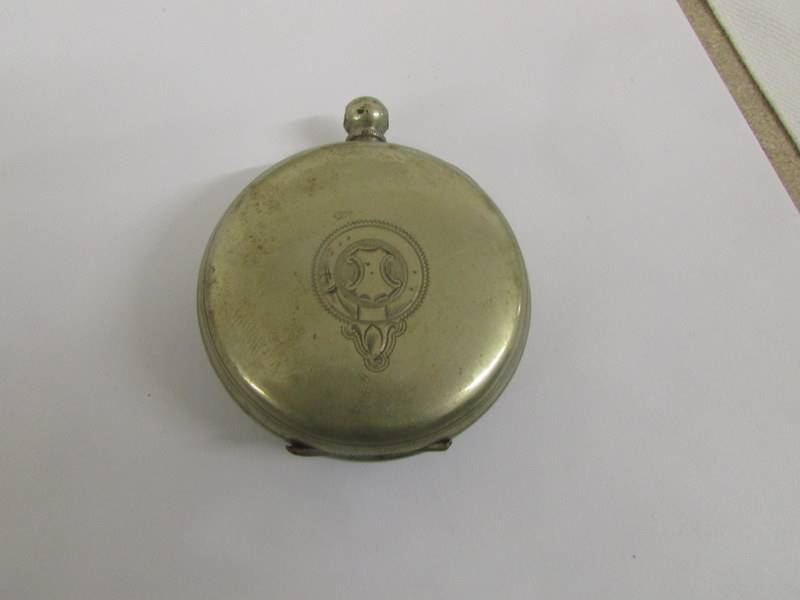 Two pocket watches and a silver ladies wrist watch, a/f for spares or repair. - Image 3 of 6