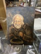 A late Victorian pastel/watercolour of an old Victorian gentleman.