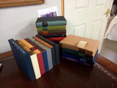 19 Folio Society books, mainly fiction including Mark Twain, Hemingway, 9 Thomas Hardy etc.,