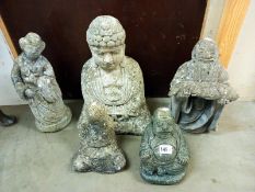 5 concrete ornaments of Buddha. Collect Only.