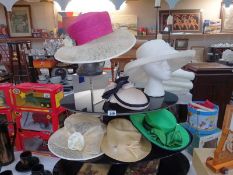 A selection of vintage ladies hats. ( heads not included)