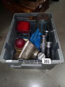 A box of vintage torches including Sunlite junior.