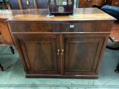 A Victorian two door cabinet with inner five drawer chest, COLLECT ONLY.