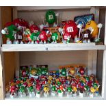 A large collection of M & M's figures