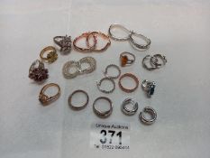 A good lot of rings and earrings.