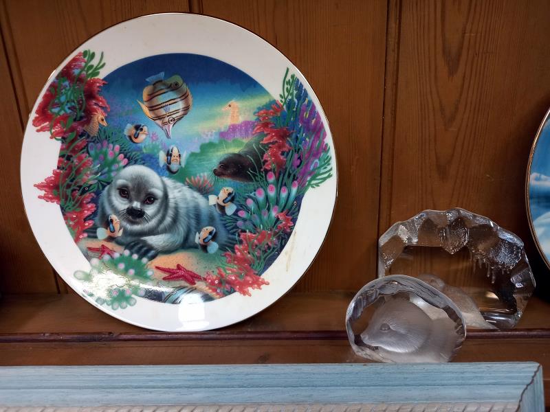 A collection of seal related items including 6 x Franklin mint limited edition porcelain plates, - Image 5 of 7