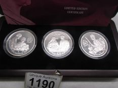 An HM Queen Elizabeth II Diamond Reflections solid silver proof coin set.