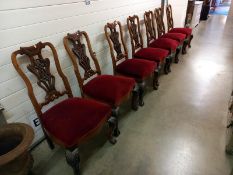 A good set of mahogany dining chairs. COLLECT ONLY.