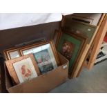 A quantity of framed & glazed flower pictures with some nice frames COLLECT ONLY