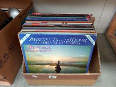 A box of LP vinyl records including Ka: Warner Gunter Noris and other German titles.