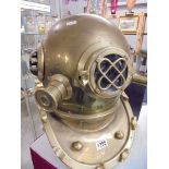 A large brass diver's helmet. COLLECT ONLY.