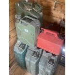 5 metal jerry cans. Collect Only.