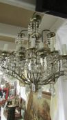 A large chandelier in need of restoration, COLLECT ONLY.