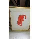Andy Warhol (1928-1987) lithographic print of an orange cat (Sam) publishes by Neues, New York in