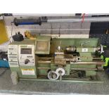 A Warco lathe with large collection of chucks, gears and cutting tools. Collect Only.
