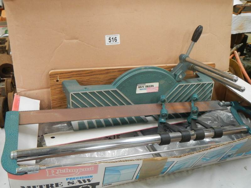 A boxed mitre saw.