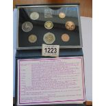 A 1984 cased UK coin collection with certificate.