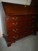 A Victorian mahogany bureau, COLLECT ONLY.