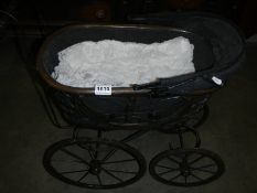 A Victorian style dolls pram, COLLECT ONLY.