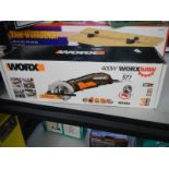 A 400w Worx Worxsaw.