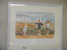 Mary Beresford Williams (b.1931) Limited edition print 47/55 entitled 'Launching the boats', signed,