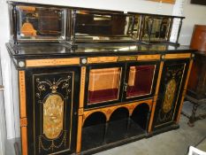 An early Victorian inlaid sideboard. COLLECT ONLY.
