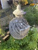 A real stone urn, 45 inch tall. Collect Only.