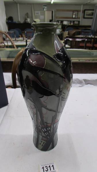 A boxed Moorcroft vase, 31 cm tall. - Image 3 of 5