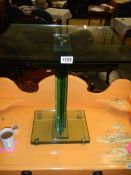 A glass designer side table, COLLECT ONLY.