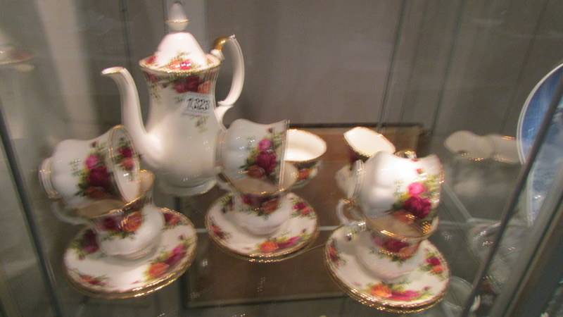A Royal Albert Old Country Roses coffee set COLLECT ONLY.